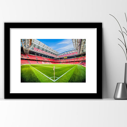 Amsterdam Arena, Stadium Canvas, Sport Art, Gift for him, White Border Framed Art Print Wall Decor