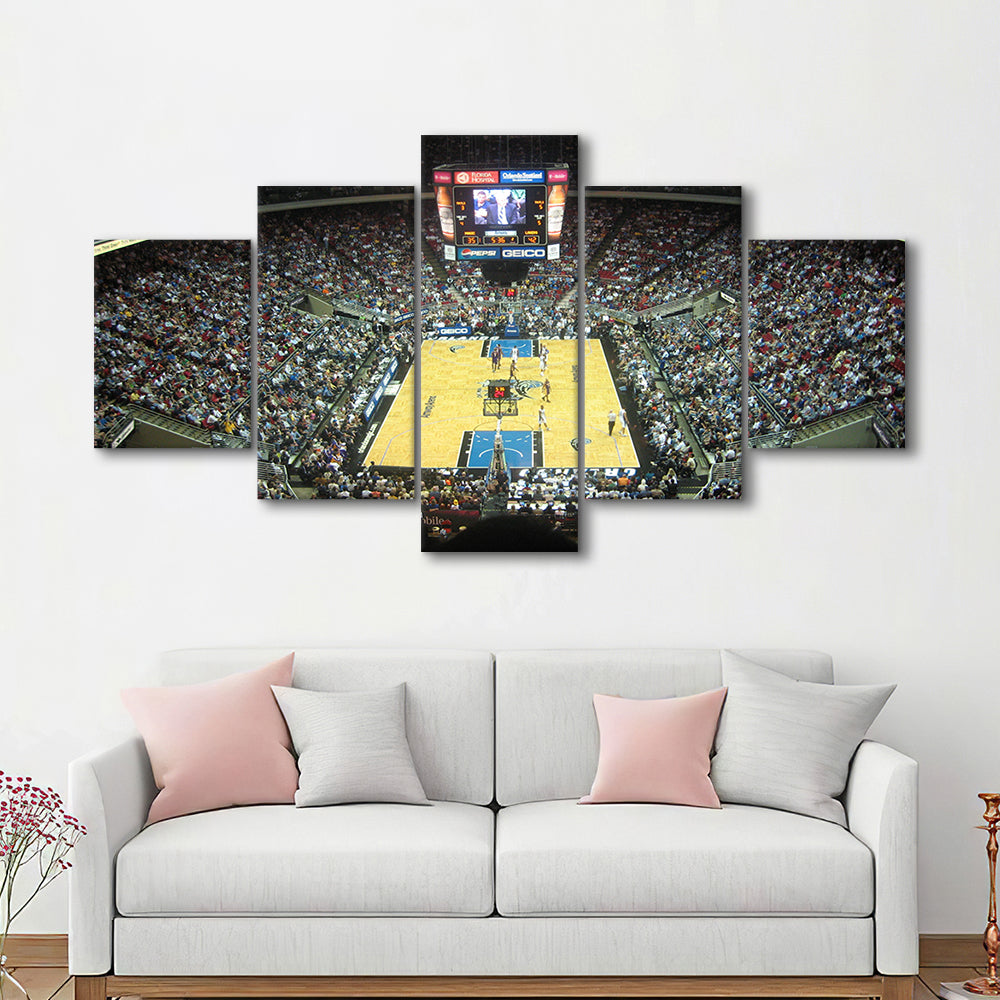 Amway Arena, Stadium Canvas, Sport Art, Gift for him, 5 Panel, Large Canvas, Canvas Print Wall Art