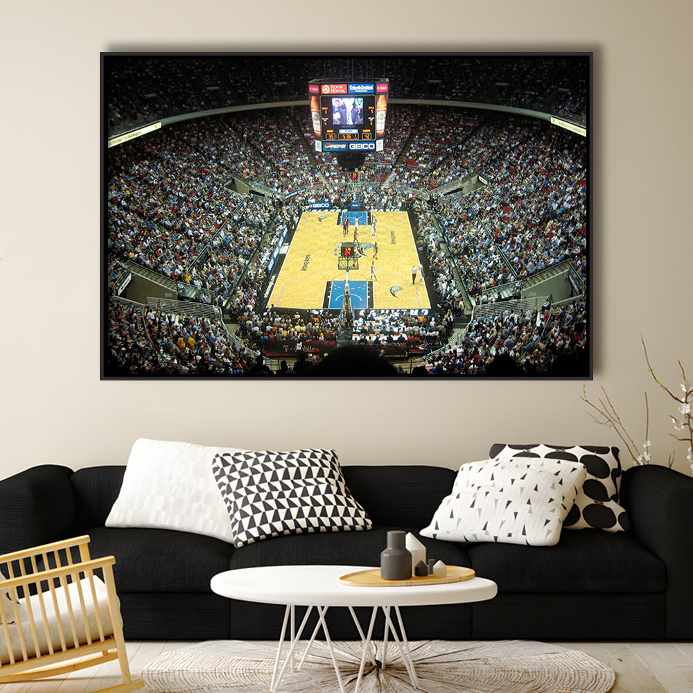 Amway Arena, Stadium Canvas, Sport Art, Framed Canvas Print Wall Art, Floating Frame
