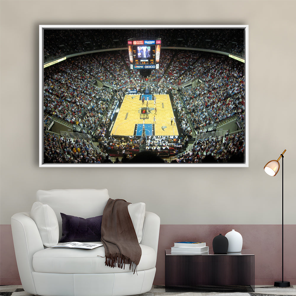 Amway Arena, Stadium Canvas, Sport Art, Framed Canvas Print Wall Art, Floating Frame