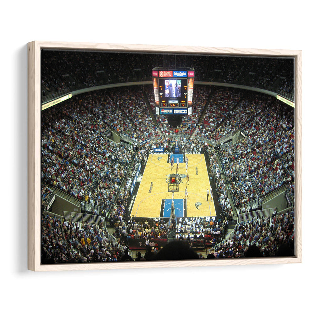 Amway Arena, Stadium Canvas, Sport Art, Framed Canvas Print Wall Art, Floating Frame