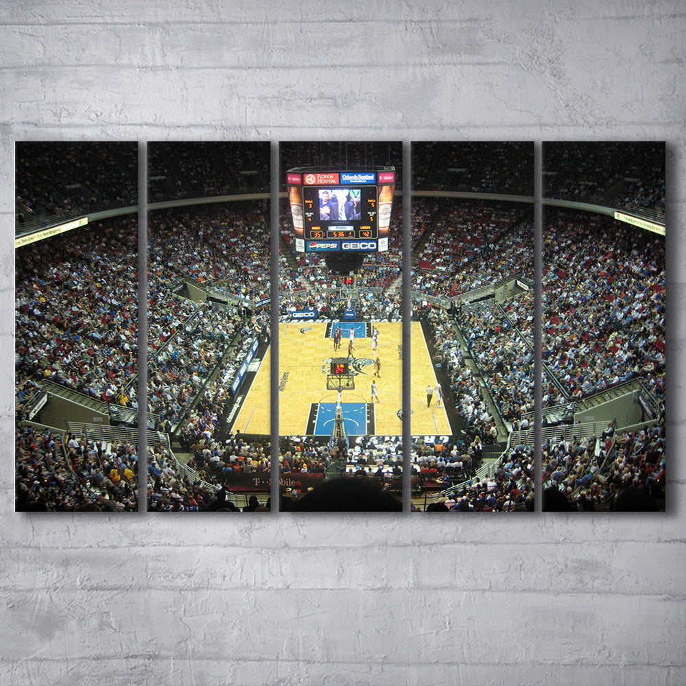 Amway Arena, Stadium Canvas, Sport Art, 5 Panel B, Extra Large Canvas, Canvas Print Wall Art