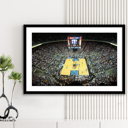 Amway Arena, Stadium Canvas, Sport Art, Gift for him, White Border Framed Art Print Wall Decor
