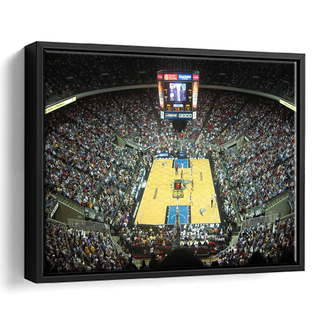 Amway Arena, Stadium Canvas, Sport Art, Framed Canvas Print Wall Art, Floating Frame
