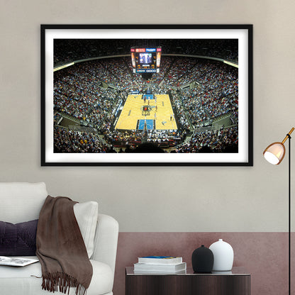 Amway Arena, Stadium Canvas, Sport Art, Gift for him, White Border Framed Art Print Wall Decor