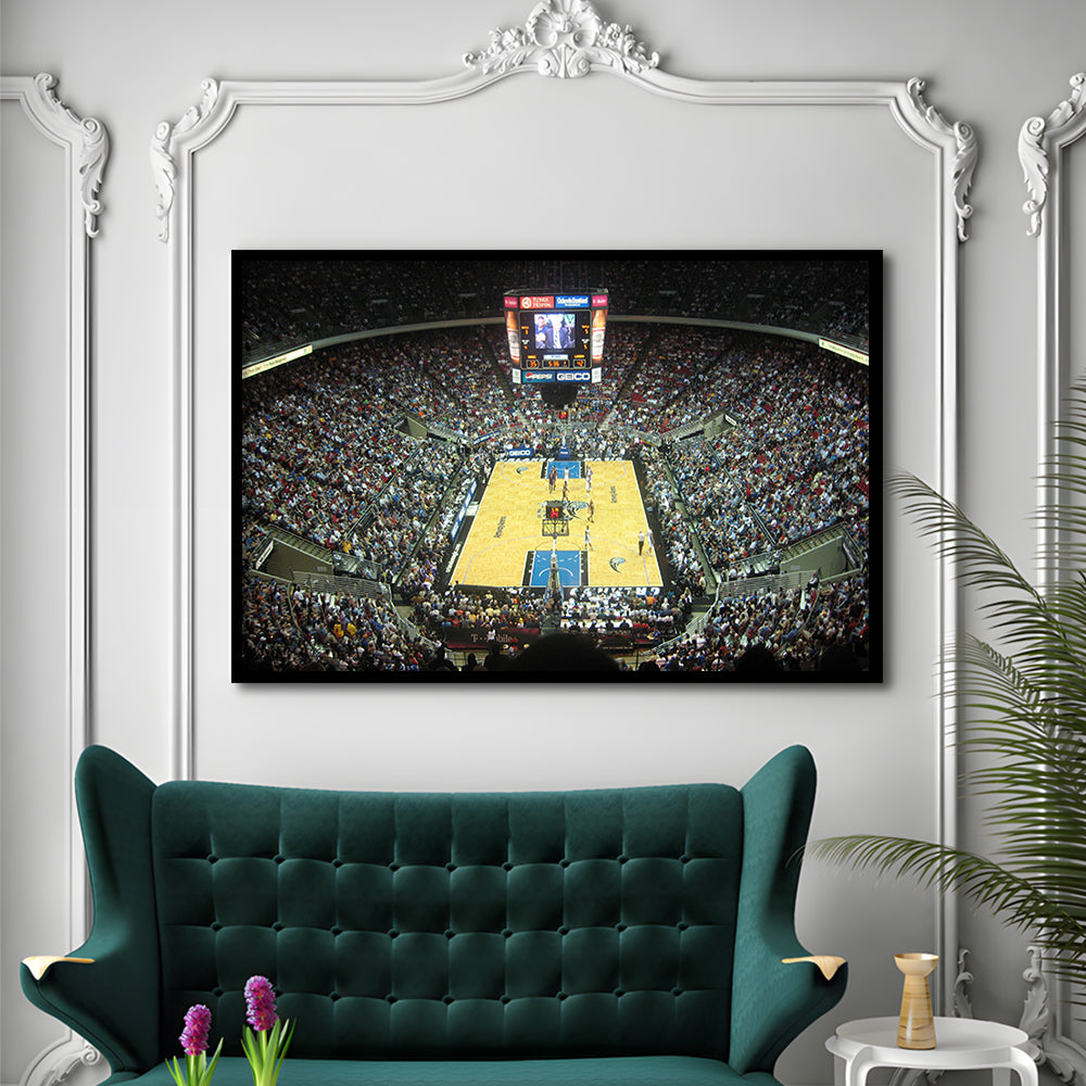 Amway Arena, Stadium Canvas, Sport Art, Gift for him, Framed Art Print Wall Decor, Picture Framed