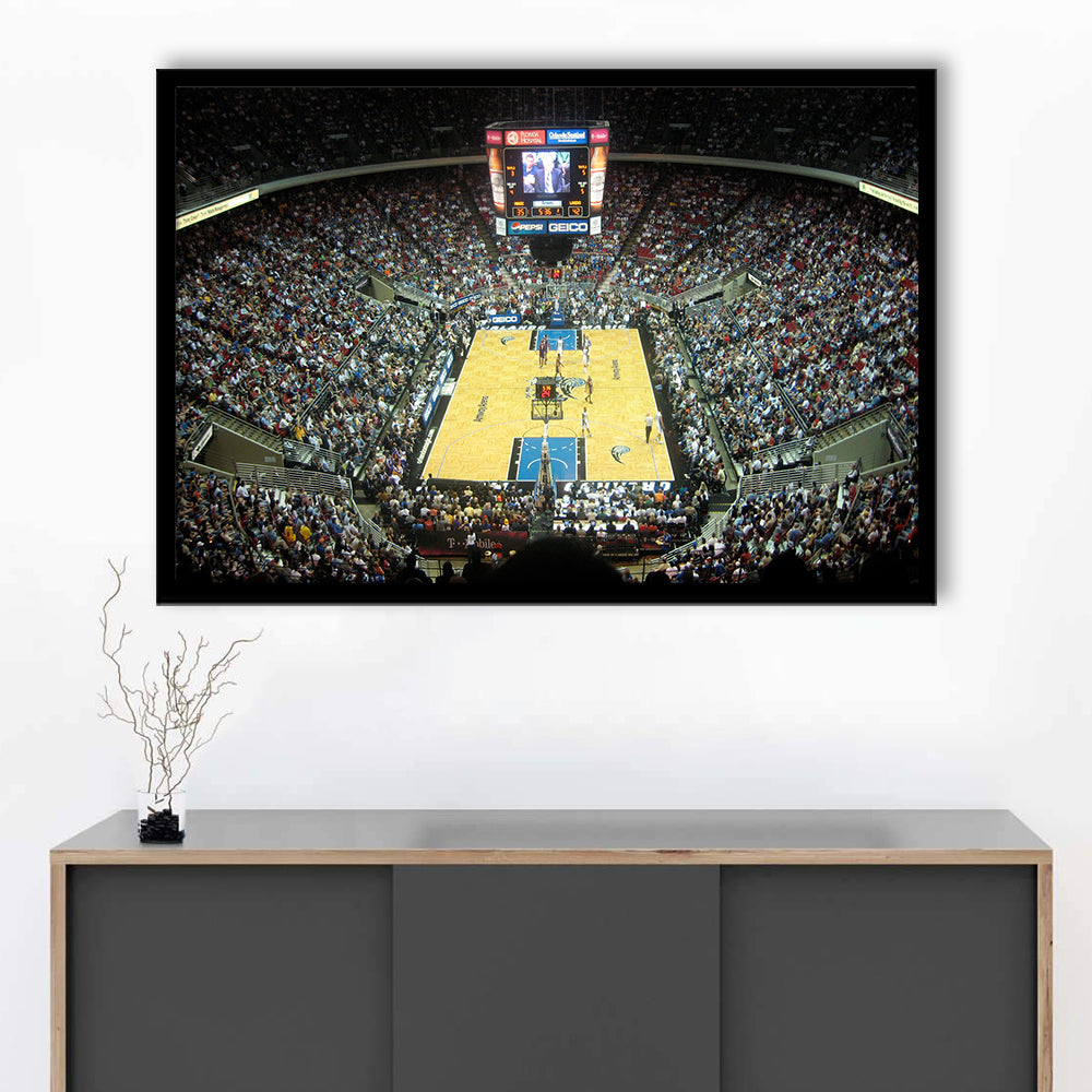 Amway Arena, Stadium Canvas, Sport Art, Gift for him, Framed Art Print Wall Decor, Picture Framed