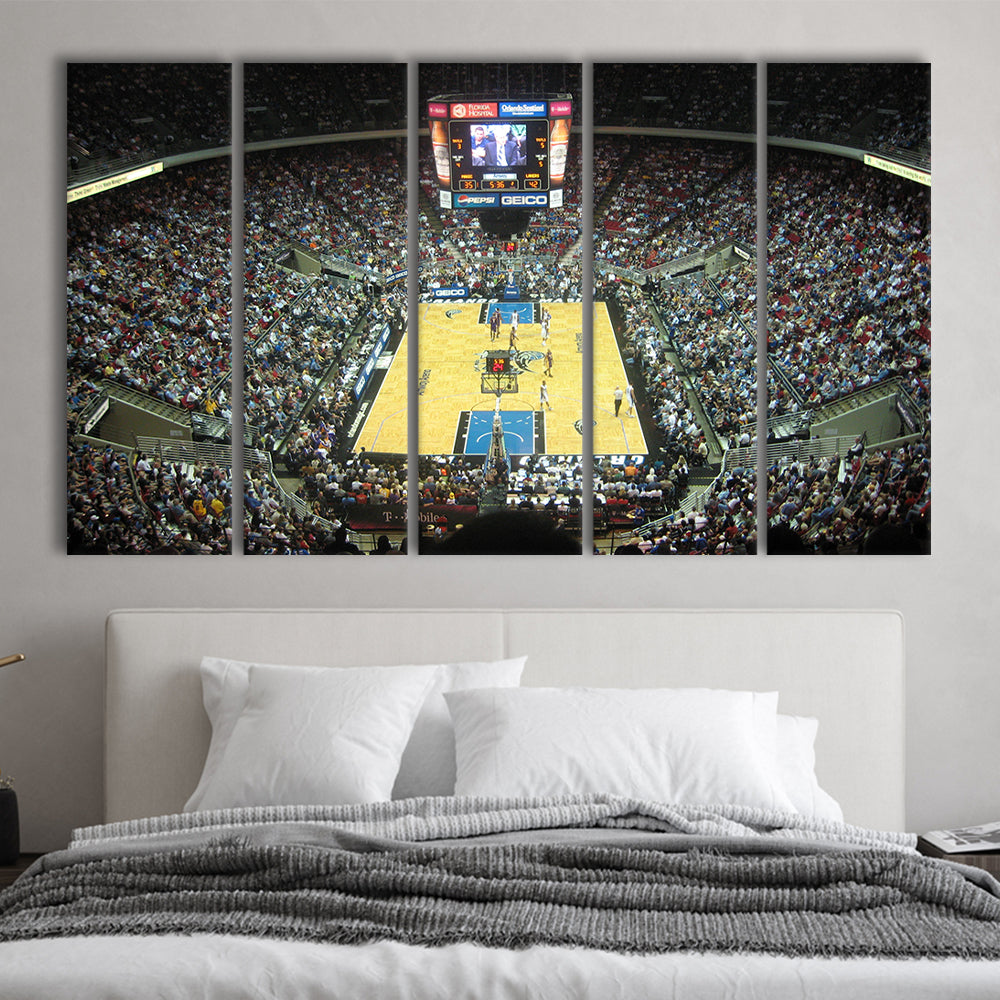 Amway Arena, Stadium Canvas, Sport Art, 5 Panel B, Extra Large Canvas, Canvas Print Wall Art