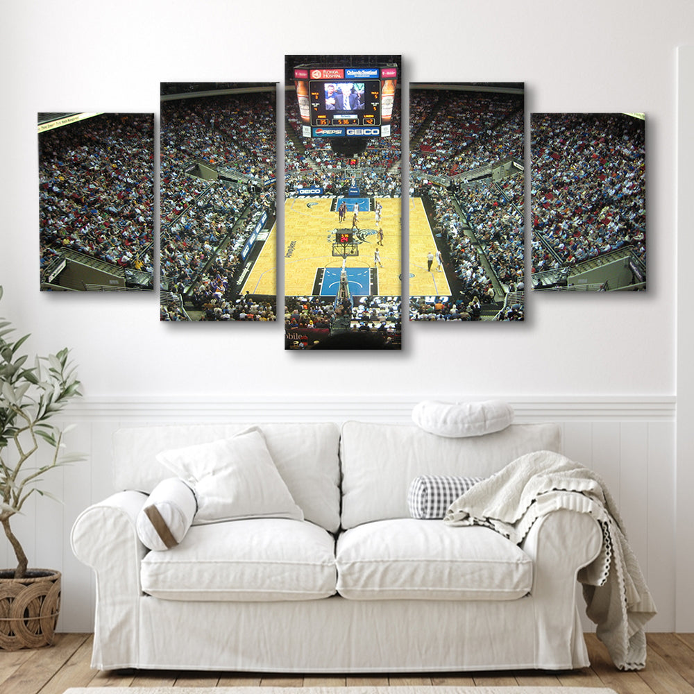 Amway Arena, Stadium Canvas, Sport Art, Gift for him, 5 Panel, Large Canvas, Canvas Print Wall Art