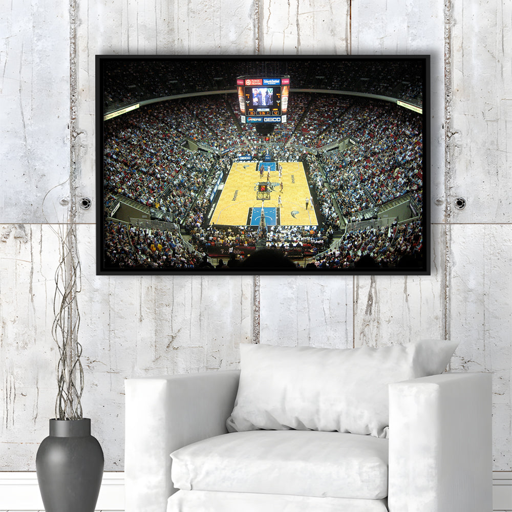 Amway Arena, Stadium Canvas, Sport Art, Framed Canvas Print Wall Art, Floating Frame