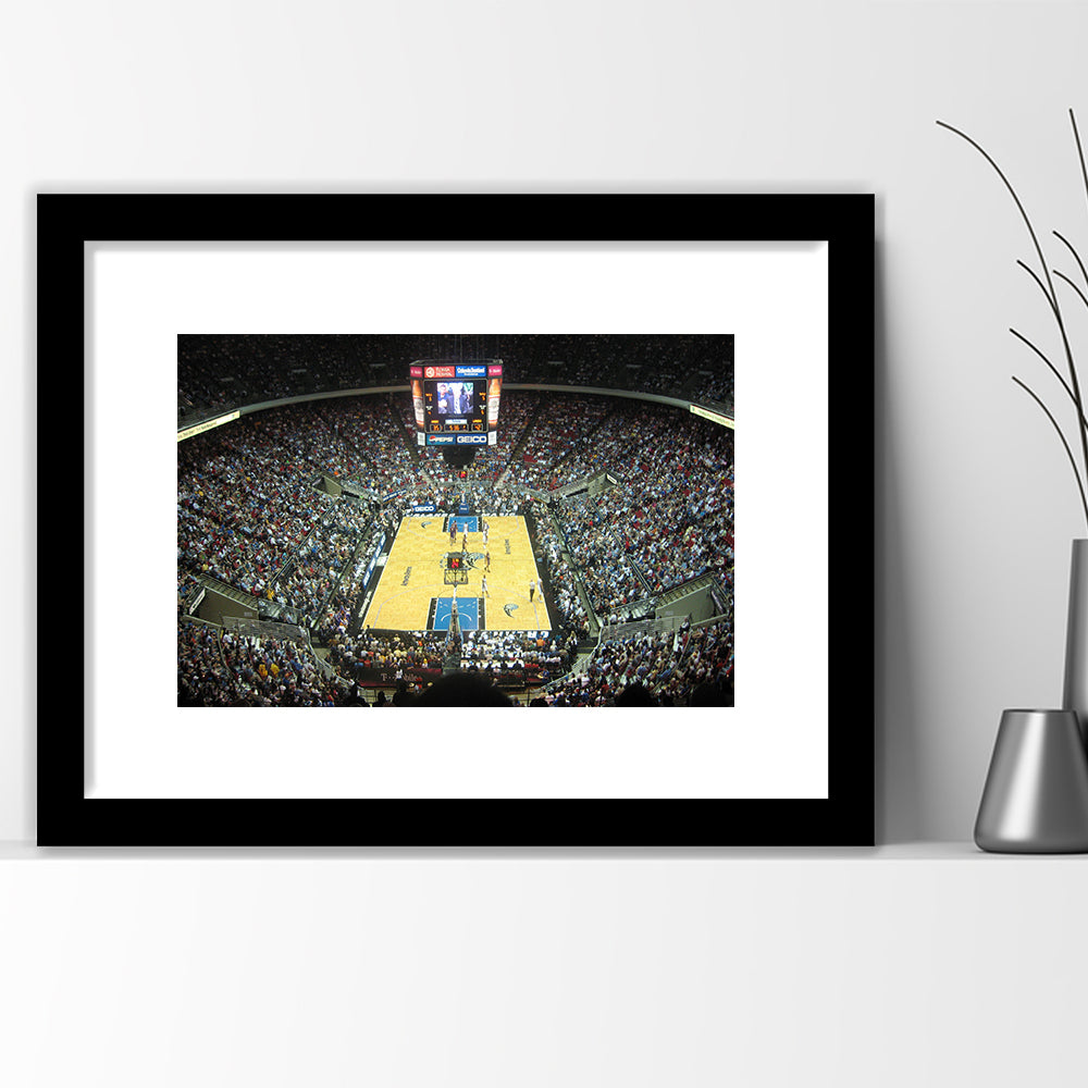 Amway Arena, Stadium Canvas, Sport Art, Gift for him, White Border Framed Art Print Wall Decor