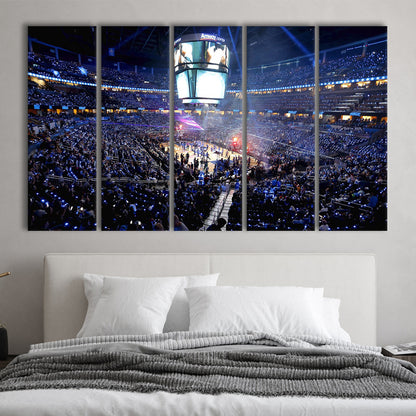 Amway Center General, Stadium Canvas, Sport Art, 5 Panel B, Extra Large Canvas, Canvas Print Wall Art