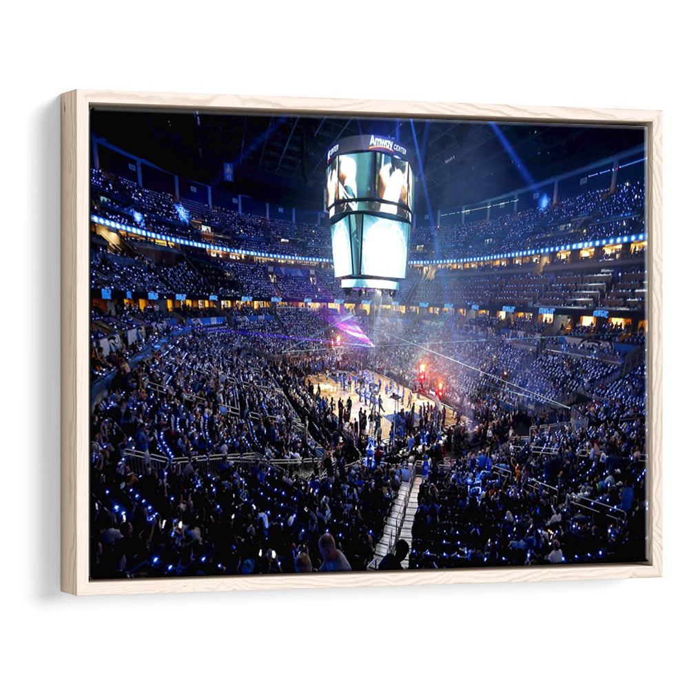 Amway Center General, Stadium Canvas, Sport Art, Framed Canvas Print Wall Art, Floating Frame