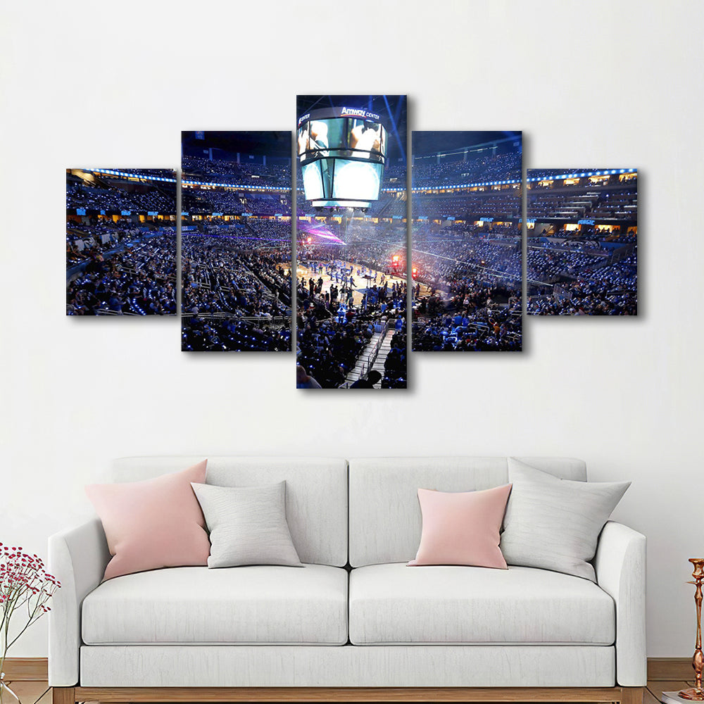 Amway Center General, Stadium Canvas, Sport Art, Gift for him, 5 Panel, Large Canvas, Canvas Print Wall Art
