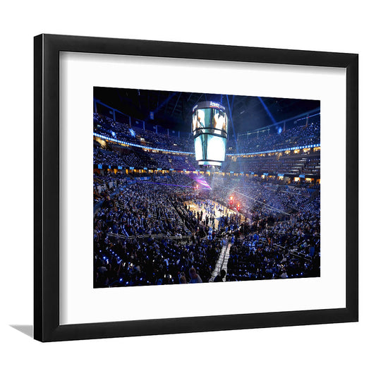 Amway Center General, Stadium Canvas, Sport Art, Gift for him, White Border Framed Art Print Wall Decor