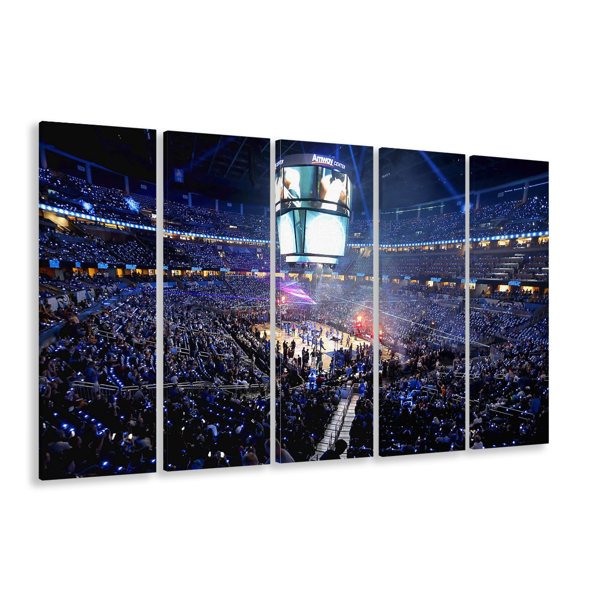 Amway Center General, Stadium Canvas, Sport Art, 5 Panel B, Extra Large Canvas, Canvas Print Wall Art