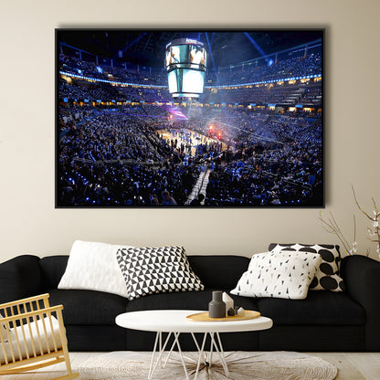 Amway Center General, Stadium Canvas, Sport Art, Framed Canvas Print Wall Art, Floating Frame