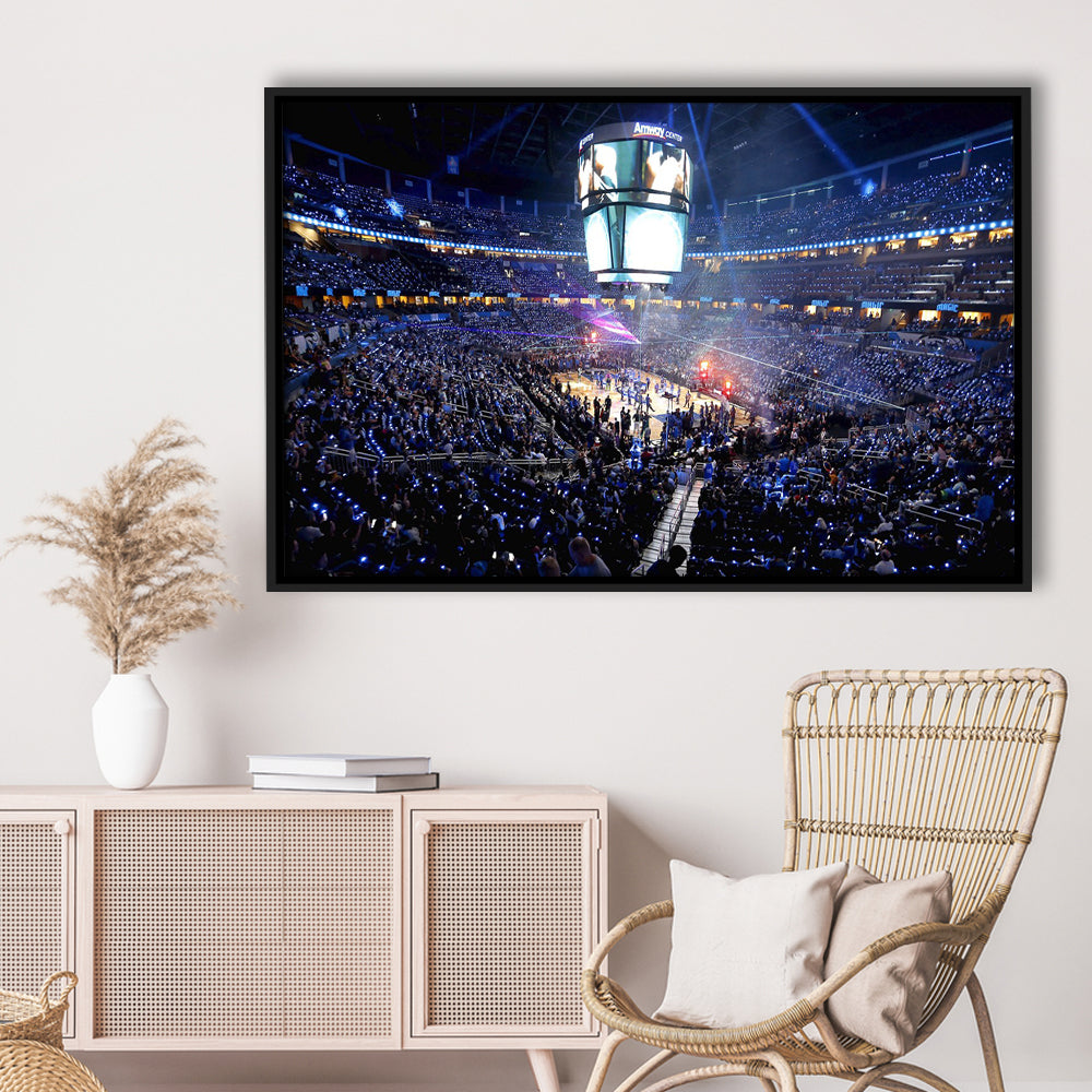 Amway Center General, Stadium Canvas, Sport Art, Framed Canvas Print Wall Art, Floating Frame