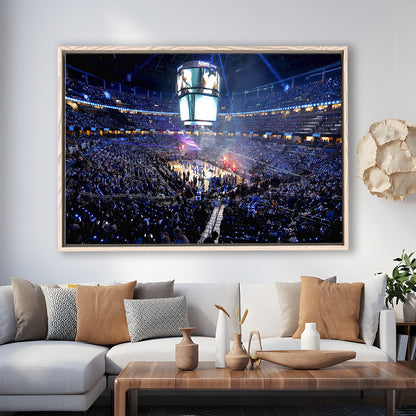 Amway Center General, Stadium Canvas, Sport Art, Framed Canvas Print Wall Art, Floating Frame