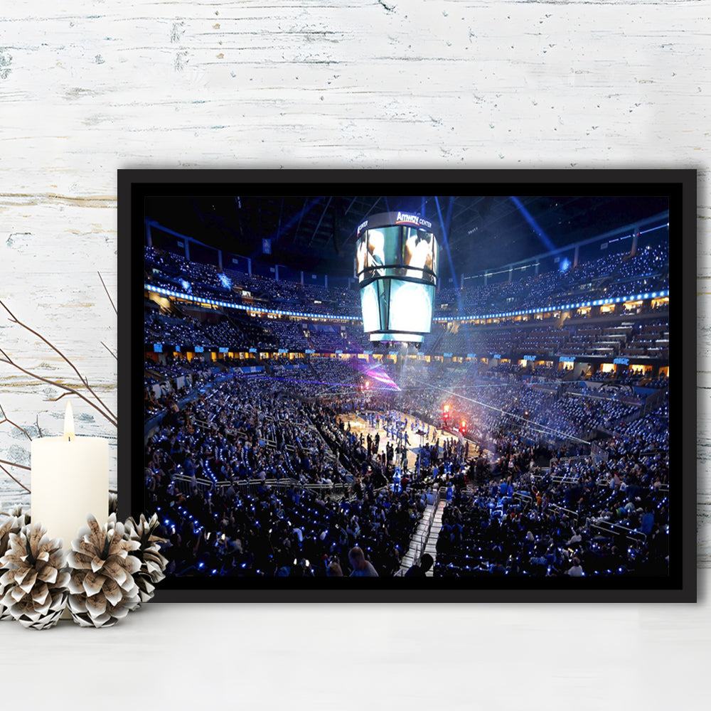 Amway Center General, Stadium Canvas, Sport Art, Framed Canvas Print Wall Art, Floating Frame