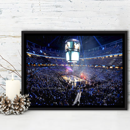 Amway Center General, Stadium Canvas, Sport Art, Framed Canvas Print Wall Art, Floating Frame