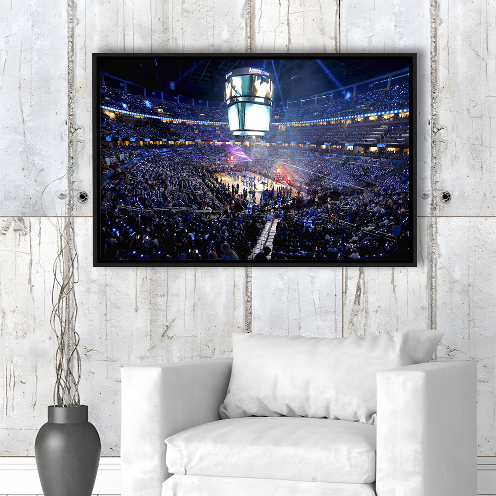 Amway Center General, Stadium Canvas, Sport Art, Framed Canvas Print Wall Art, Floating Frame