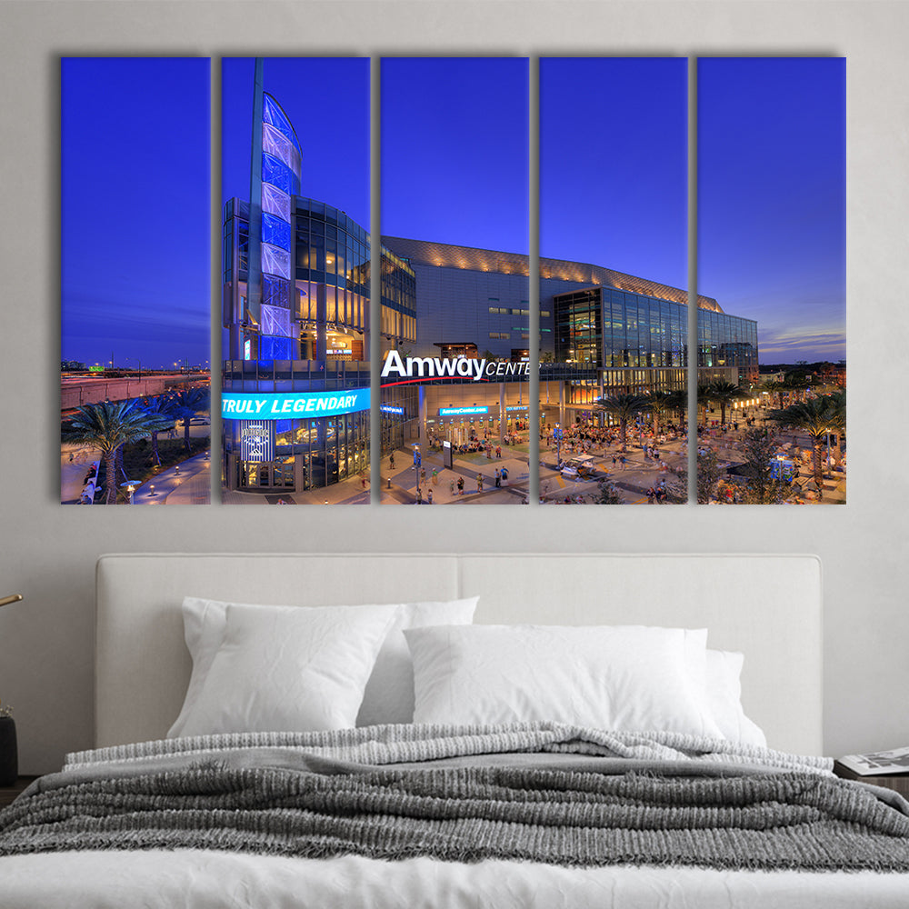 Amway Center Pic, Stadium Canvas, Sport Art, 5 Panel B, Extra Large Canvas, Canvas Print Wall Art