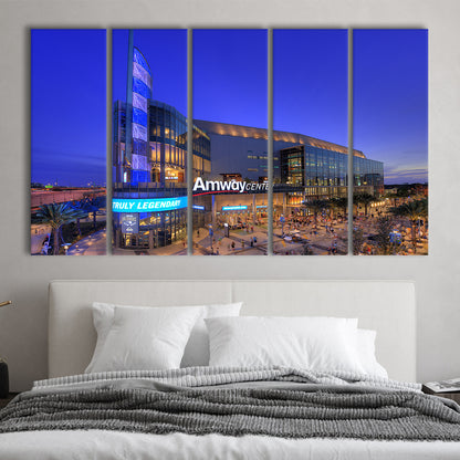 Amway Center Pic, Stadium Canvas, Sport Art, 5 Panel B, Extra Large Canvas, Canvas Print Wall Art