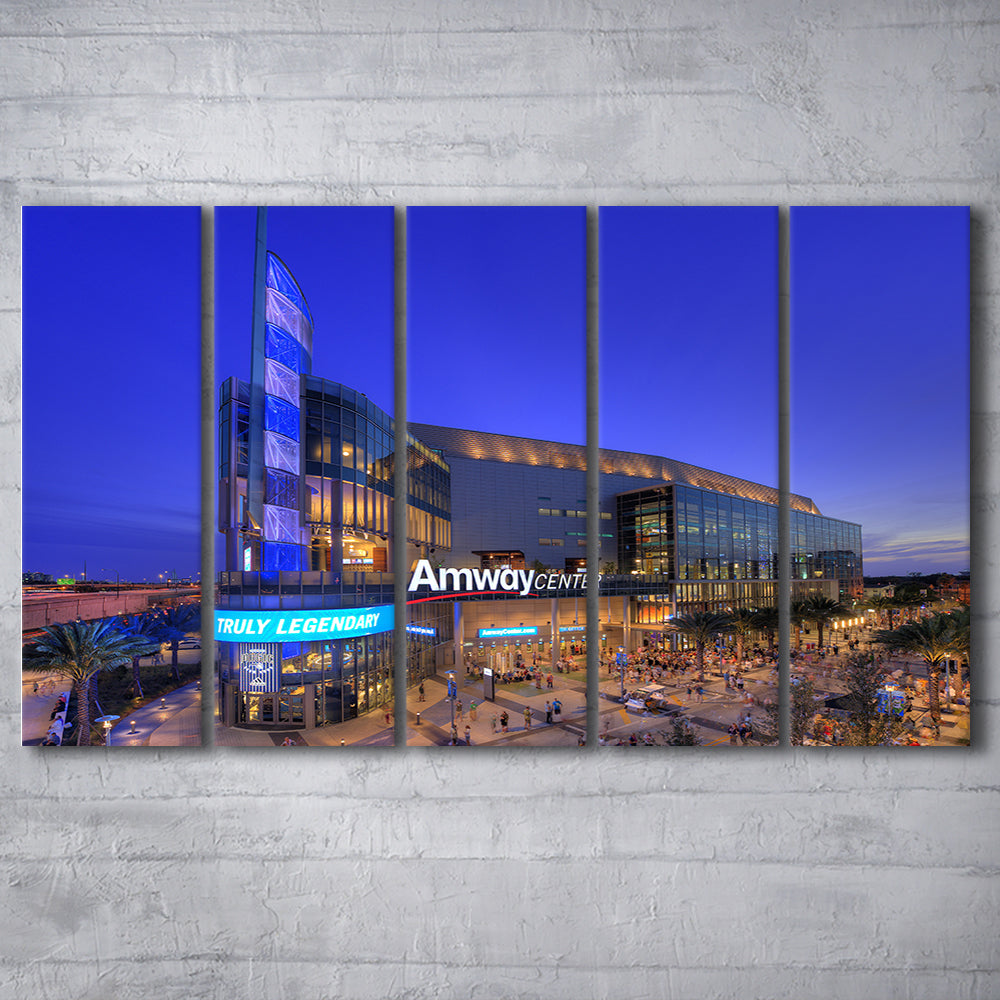Amway Center Pic, Stadium Canvas, Sport Art, 5 Panel B, Extra Large Canvas, Canvas Print Wall Art