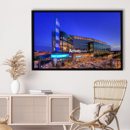 Amway Center Pic, Stadium Canvas, Sport Art, Framed Canvas Print Wall Art, Floating Frame