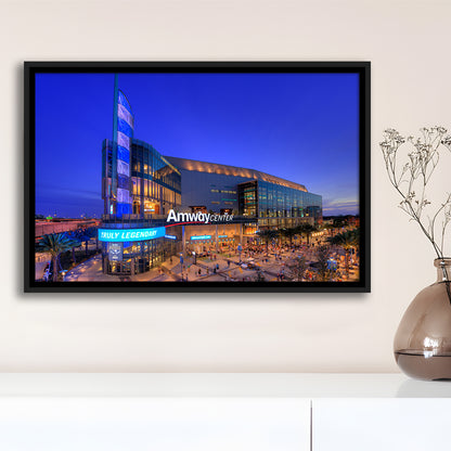 Amway Center Pic, Stadium Canvas, Sport Art, Framed Canvas Print Wall Art, Floating Frame