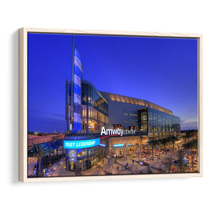 Amway Center Pic, Stadium Canvas, Sport Art, Framed Canvas Print Wall Art, Floating Frame