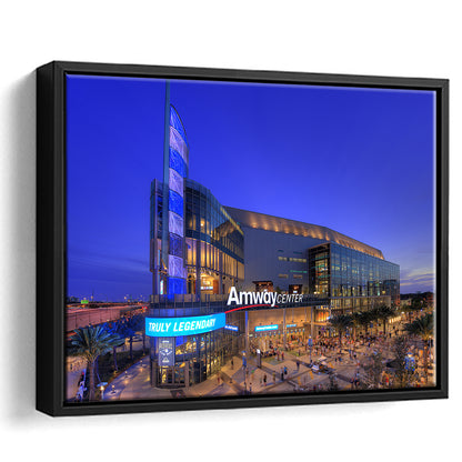 Amway Center Pic, Stadium Canvas, Sport Art, Framed Canvas Print Wall Art, Floating Frame
