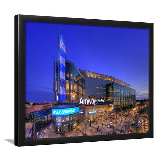 Amway Center Pic, Stadium Canvas, Sport Art, Gift for him, Framed Art Print Wall Decor, Picture Framed