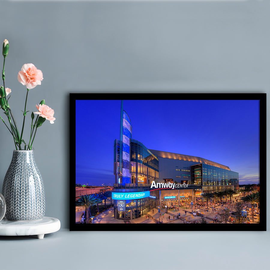 Amway Center Pic, Stadium Canvas, Sport Art, Gift for him, Framed Art Print Wall Decor, Picture Framed