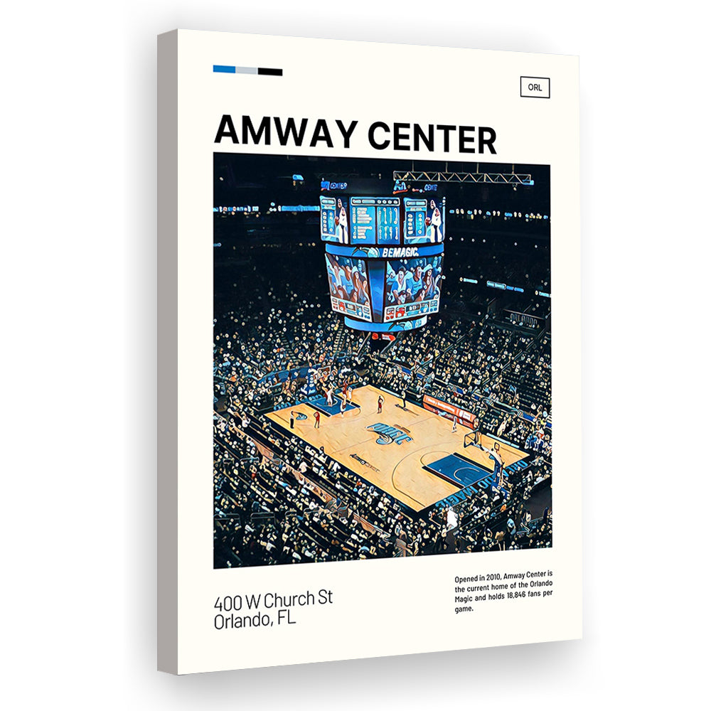Amway Center Stadium Print, Orlando Magic Stadium Canvas Art, Fan Gifts, Sport Art, Canvas Print Wall Art