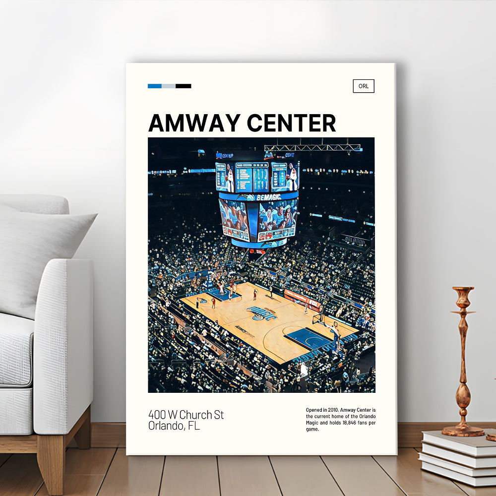 Amway Center Stadium Print, Orlando Magic Stadium Canvas Art, Fan Gifts, Sport Art, Canvas Print Wall Art