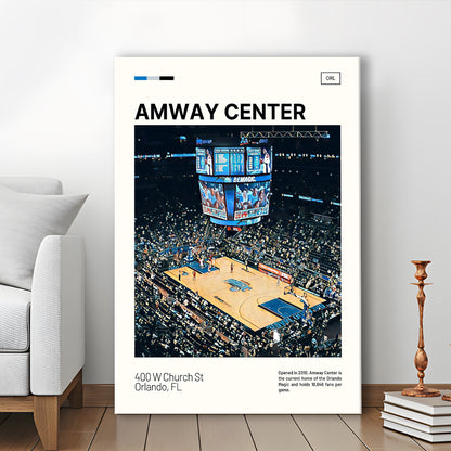 Amway Center Stadium Print, Orlando Magic Stadium Canvas Art, Fan Gifts, Sport Art, Canvas Print Wall Art