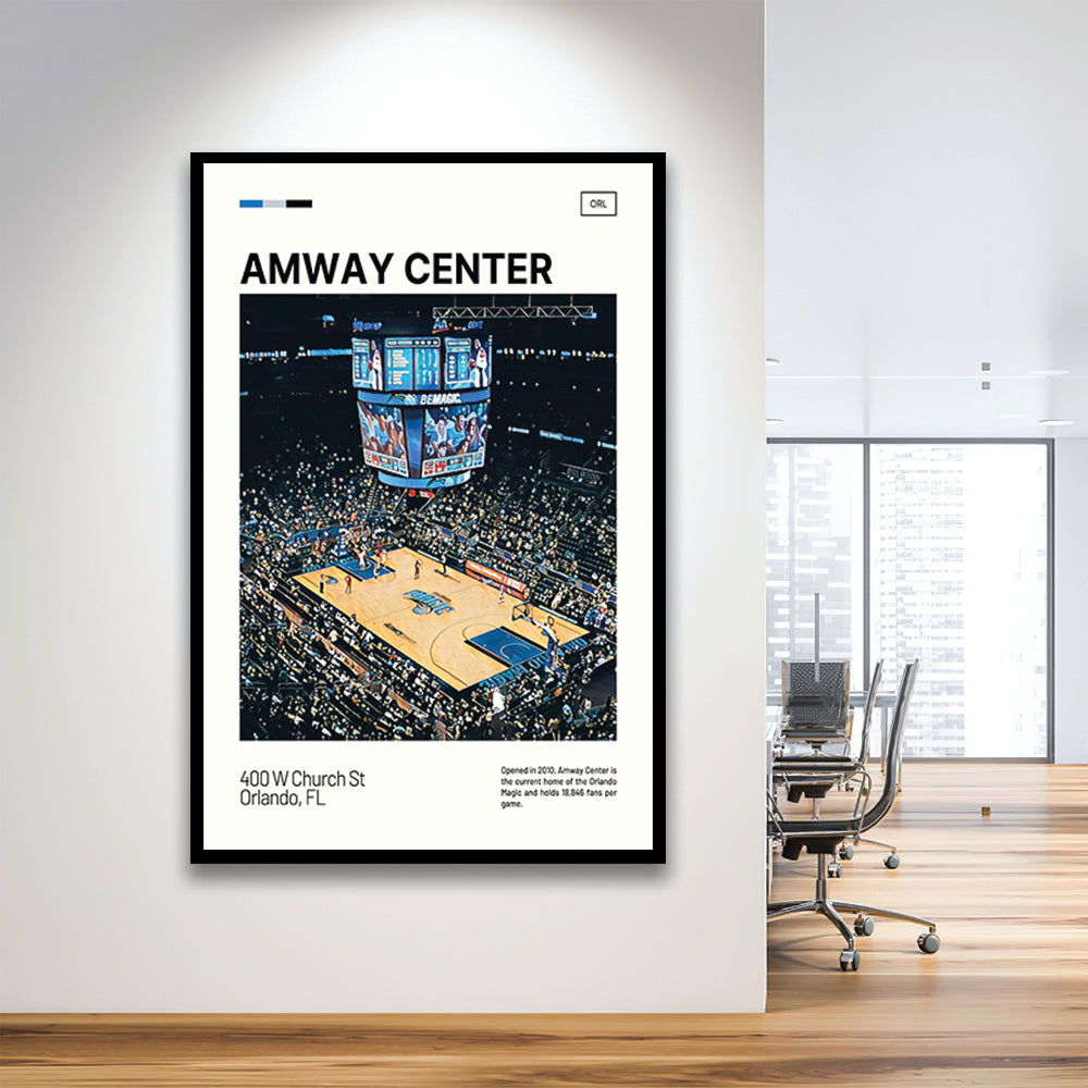 Amway Center Stadium Print, Orlando Magic Stadium Art, Gifts for him, Sport Art, Framed Art Print Wall Decor