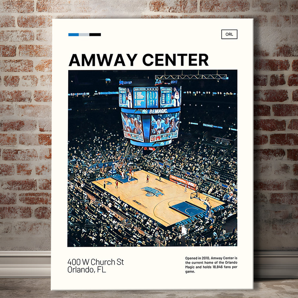Amway Center Stadium Print, Orlando Magic Stadium Canvas Art, Fan Gifts, Sport Art, Canvas Print Wall Art