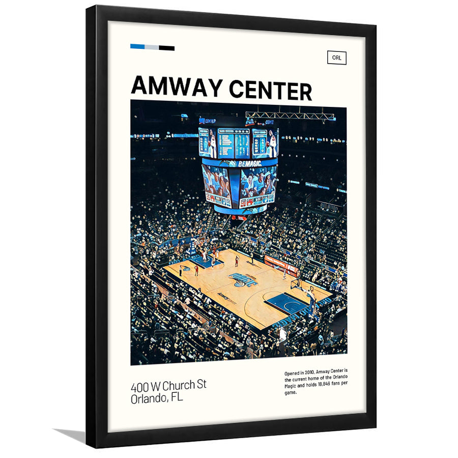 Amway Center Stadium Print, Orlando Magic Stadium Art, Gifts for him, Sport Art, Framed Art Print Wall Decor