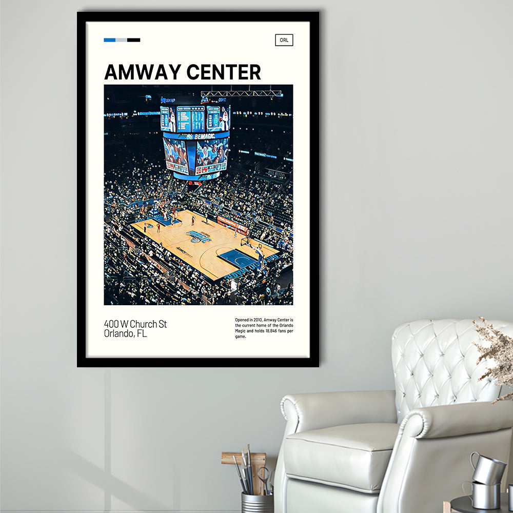 Amway Center Stadium Print, Orlando Magic Stadium Art, Gifts for him, Sport Art, Framed Art Print Wall Decor