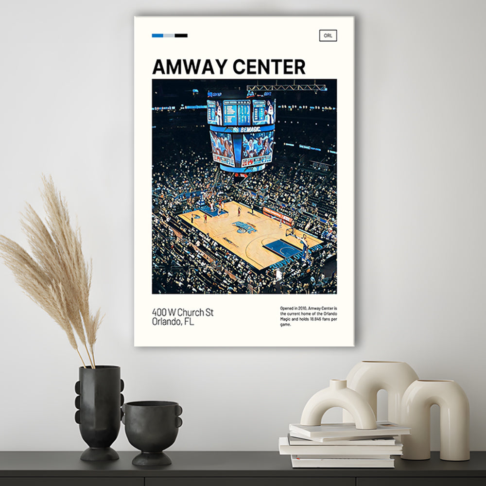 Amway Center Stadium Print, Orlando Magic Stadium Canvas Art, Fan Gifts, Sport Art, Canvas Print Wall Art
