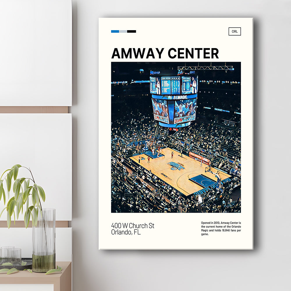 Amway Center Stadium Print, Orlando Magic Stadium Canvas Art, Fan Gifts, Sport Art, Canvas Print Wall Art