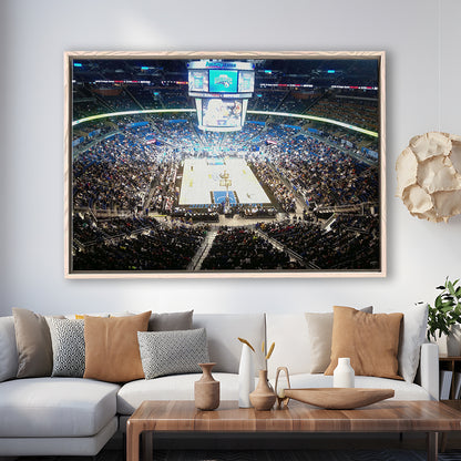 Amway Center, Stadium Canvas, Sport Art, Framed Canvas Print Wall Art, Floating Frame
