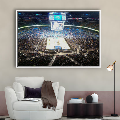 Amway Center, Stadium Canvas, Sport Art, Framed Canvas Print Wall Art, Floating Frame