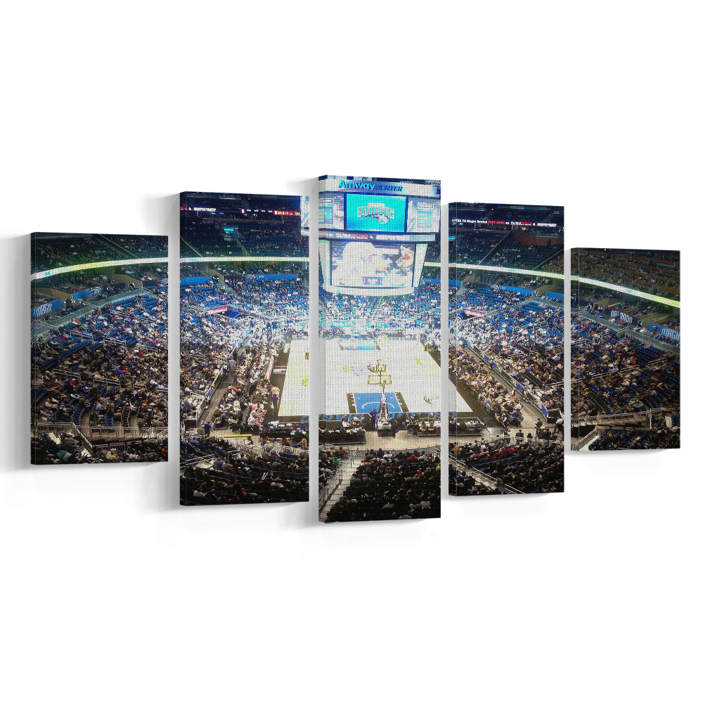 Amway Center, Stadium Canvas, Sport Art, Gift for him, 5 Panel, Large Canvas, Canvas Print Wall Art