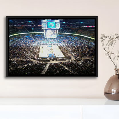 Amway Center, Stadium Canvas, Sport Art, Framed Canvas Print Wall Art, Floating Frame