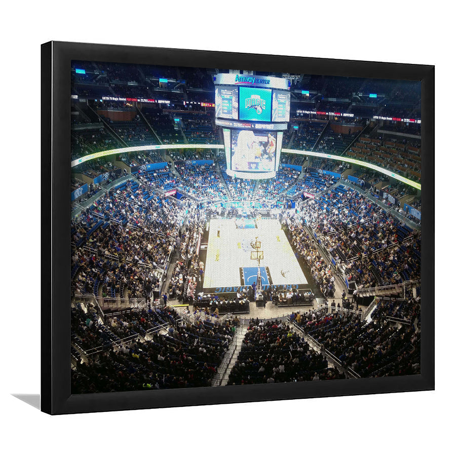 Amway Center, Stadium Canvas, Sport Art, Gift for him, Framed Art Print Wall Decor, Picture Framed