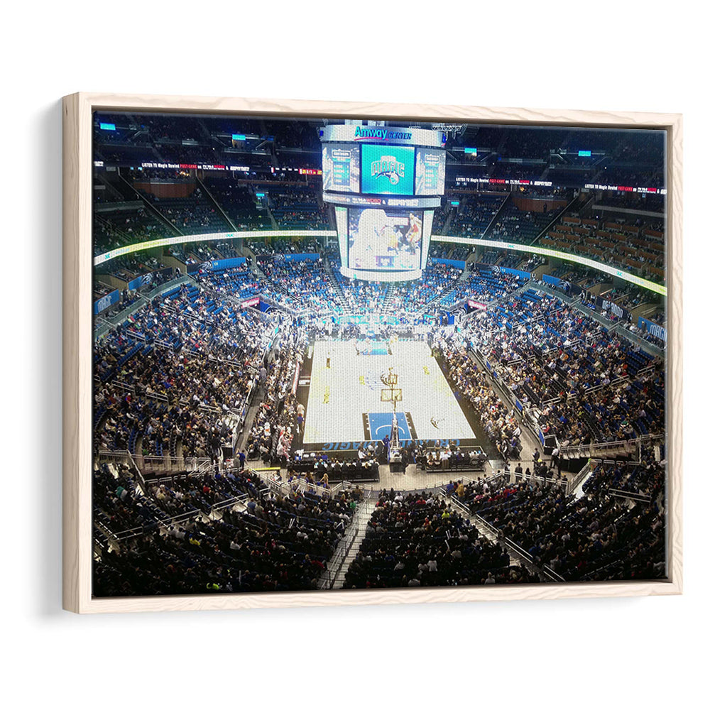 Amway Center, Stadium Canvas, Sport Art, Framed Canvas Print Wall Art, Floating Frame